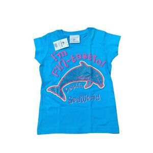 NWT! SeaWorld Girl's Glitter Dolphin T-Shirt 3